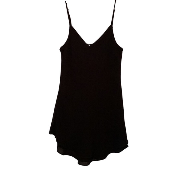 Elaine Kim Black Asymmetrical Lined Slip Dress Size Large - Picture 4 of 12